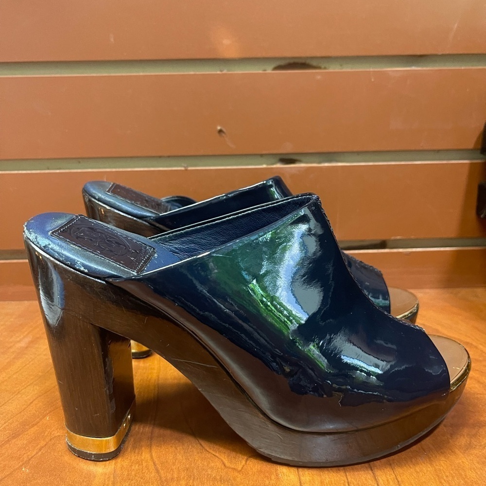 Tory Burch Black Mules with Cushioned Sole